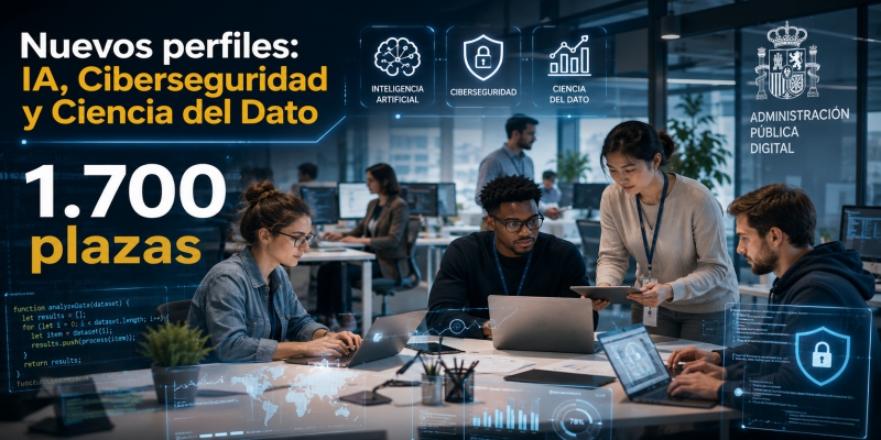 El Gobierno aprueba la Oferta de Empleo Público 2026 con 1.700 plazas para especialistas en IA y ciberseguridad