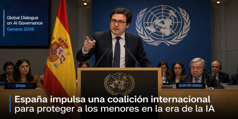 España impulsa en la ONU una coalición internacional con 20 países para proteger a los menores en la era de la IA
