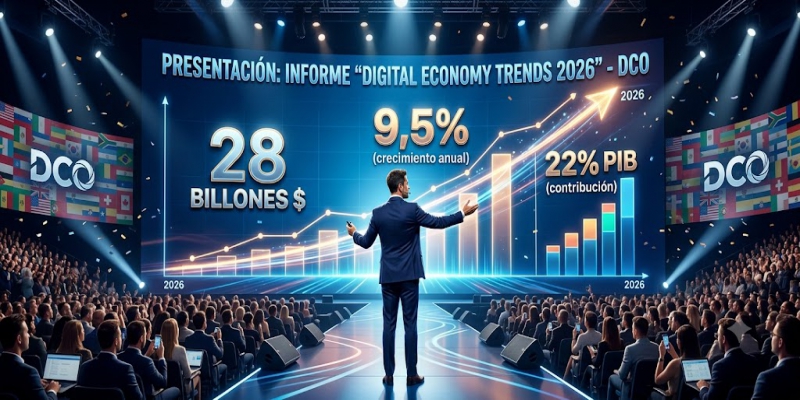 La economía digital mundial repuntará un 9,5% en 2026 y supondrá ya el 22% del PIB global