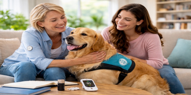 Perros de compañía y salud: un apoyo clave para personas con diabetes