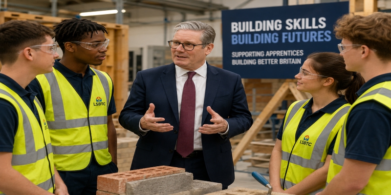 Prime Minister vows to place apprenticeships on equal footing with university degrees in £1 billion skills drive