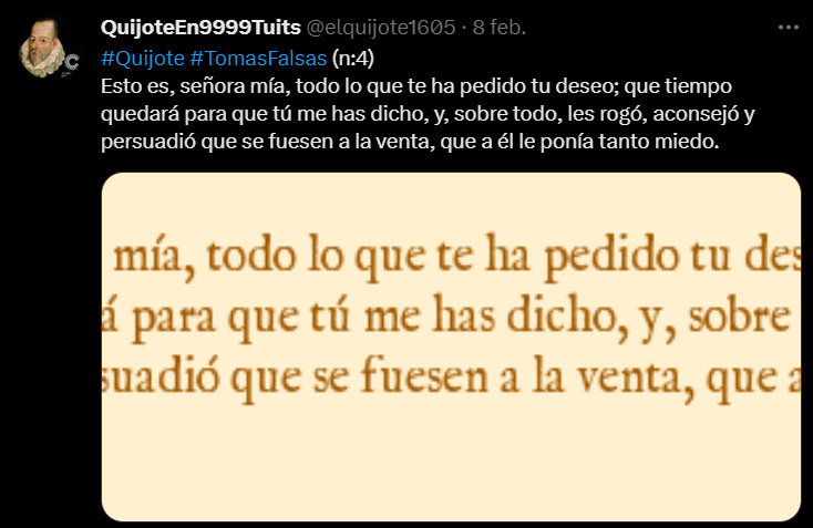 ESCRIBIR EL QUIJOTE EN 17.000 TWEETS imagen 2